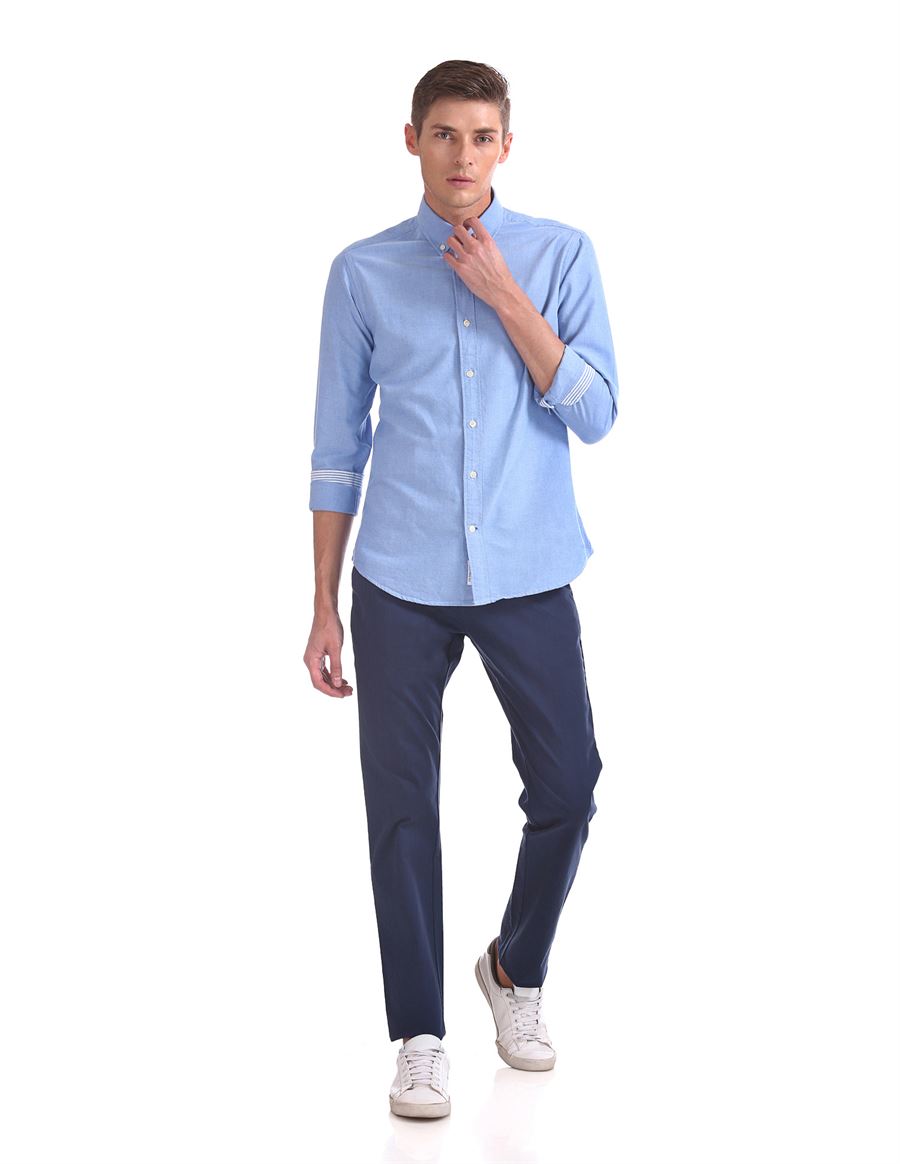 U.S. Polo Assn. Men Casual Wear Solid Shirt